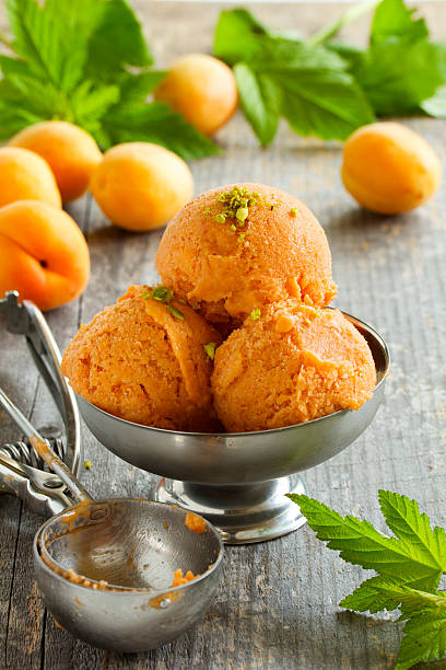istock Homemade ice cream from apricots. 506623437