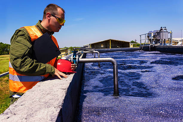 istock Survaillance of filtering industry waste water 506624893