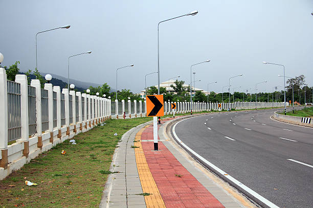 istock asphalt road with traffic sign 506625225