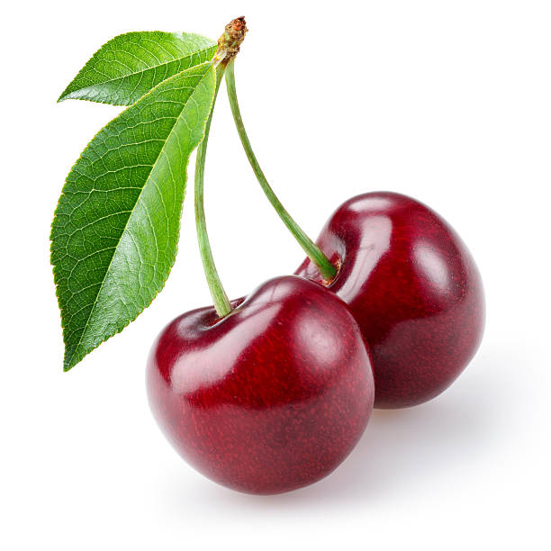 Cherry isolated on white background Cherry isolated on white background cherry coloured stock pictures, royalty-free photos & images
