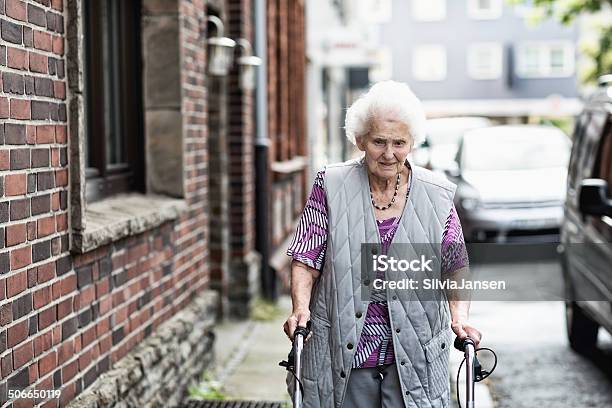 Senior Woman Lonely Stock Photo - Download Image Now - Poverty, Senior Adult, City