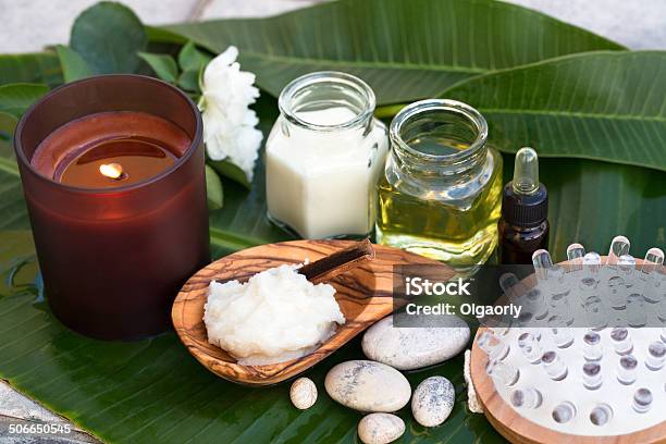 Spa Ingredients Stock Photo - Download Image Now - Alternative Therapy, Aromatherapy, Aromatherapy Oil