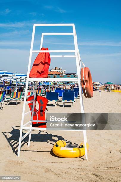 Safety Equipment On The Beach Stock Photo - Download Image Now - Assistance, Beach, Beach Holiday