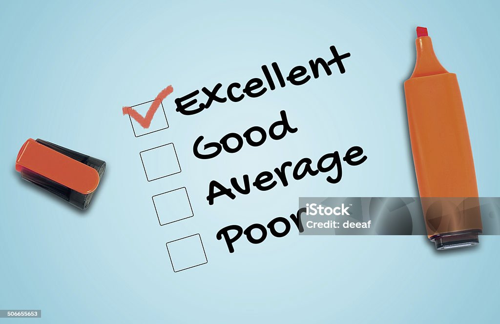 Checklist Excellent Good Checklist With Excellent Word Stock Photo - Download Image Now ...