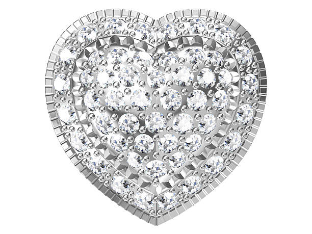 istock Golden heart pendant isolated on white 506661118