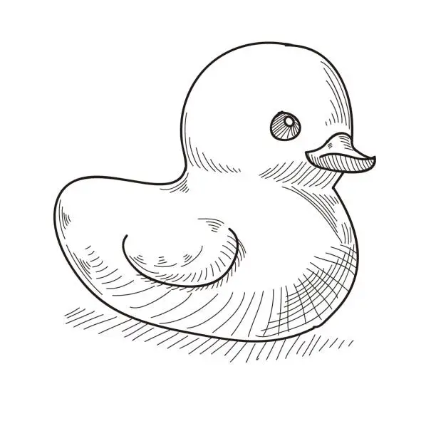 Vector illustration of Plastic duck