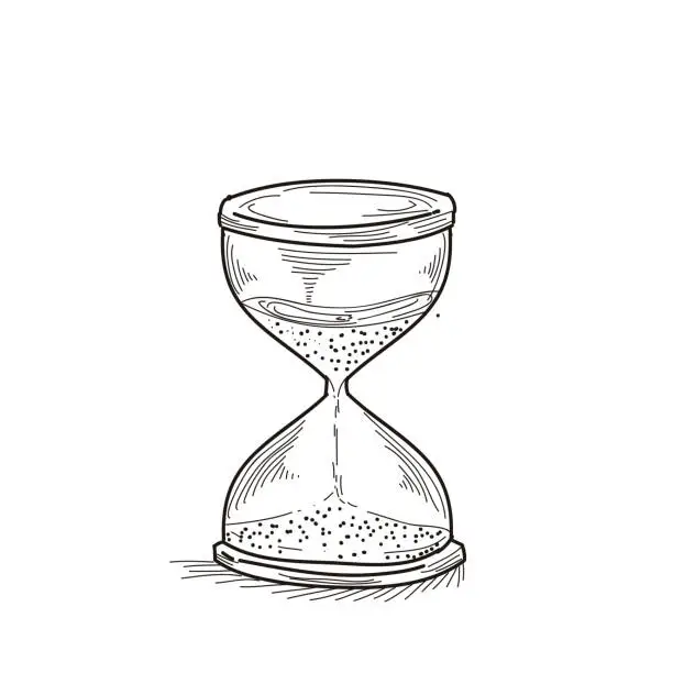 Vector illustration of sand clock