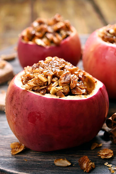 istock Dessert Baked red apples 506662734