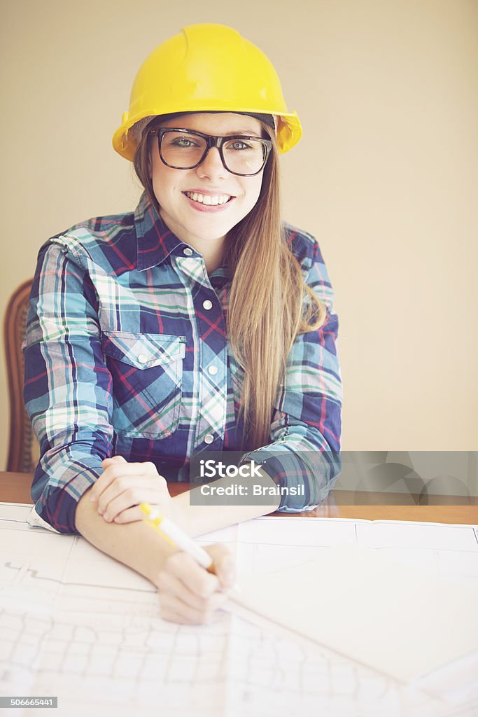 Young Woman Working 20-24 Years Stock Photo