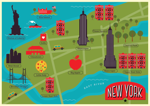 EPS 10. Easily editable Famous Cities Map Illustration Series.