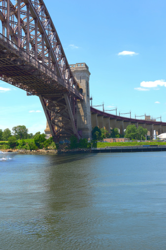 Hellgate bridge over Astoria park queens New York City