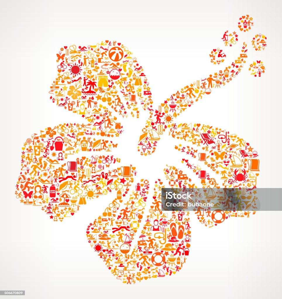 Fleur d'été motif d'art vectorielles libres de droits - clipart vectoriel de Aliment surgelé libre de droits