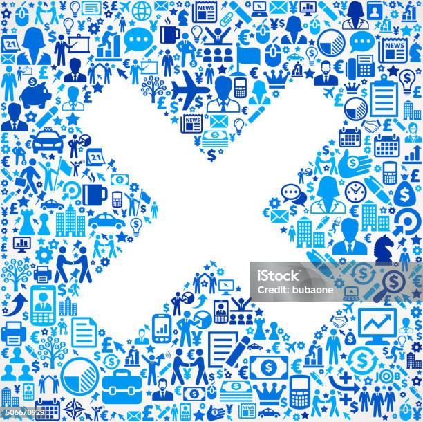 X Mark On Business Royalty Free Vector Art Pattern Background Stock Illustration - Download Image Now