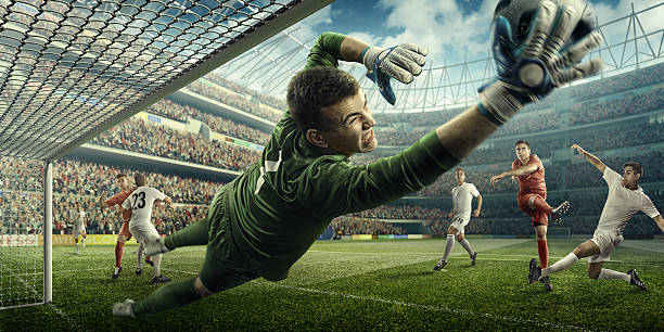 istock Soccer game moment with goalkeeper 506671304