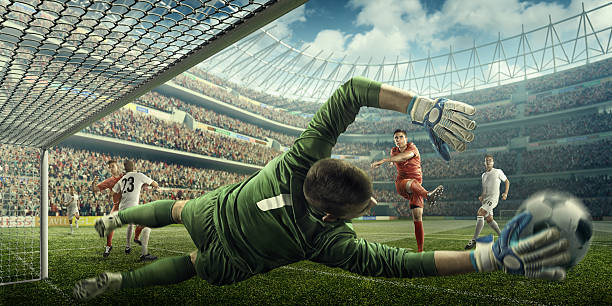 istock Soccer game moment with goalkeeper 506671594