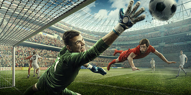 istock Soccer game moment with goalkeeper 506672380
