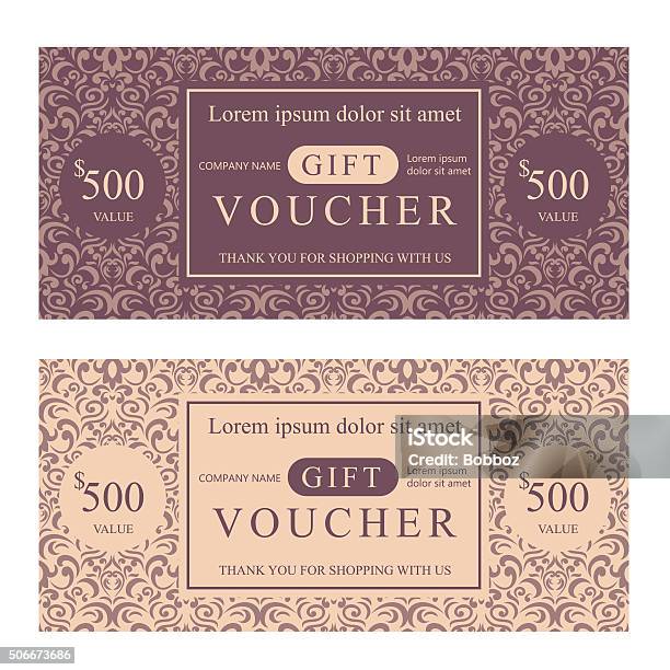 Voucher Sample Ringgit Voucher Design Template Stock Illustration - Download Image Now - Award ...