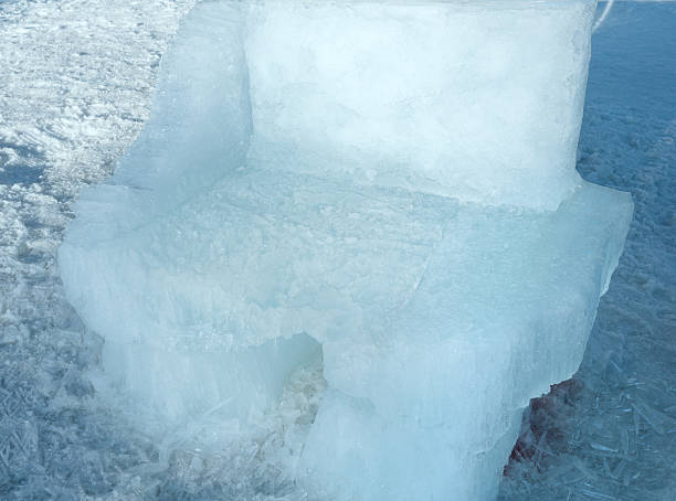 istock Melted chair of ice. 506675098