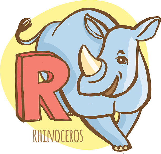 ilustraciones, imágenes clip art, dibujos animados e iconos de stock de divertidos el zoológico para niños de alfabeto animales. tinta estilo de dibujo a mano de hermosos colores. - letter r alphabet alphabetical order backgrounds