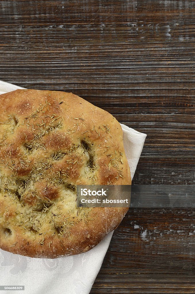 Rosmarin-Focaccia Bread - Lizenzfrei Focacciabrot Stock-Foto