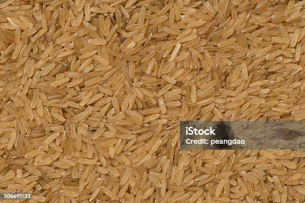 Brown Rice Background Stock Photo - Download Image Now - Abundance, Asian Culture, Backgrounds