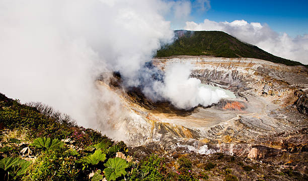 Poas Volcano stock photo