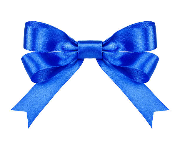 istock blue satin bow on the isolated white background 506691401