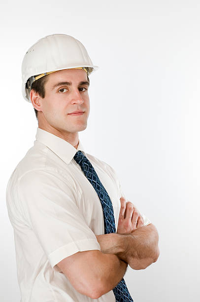 proud and strong srchitect side stock photo