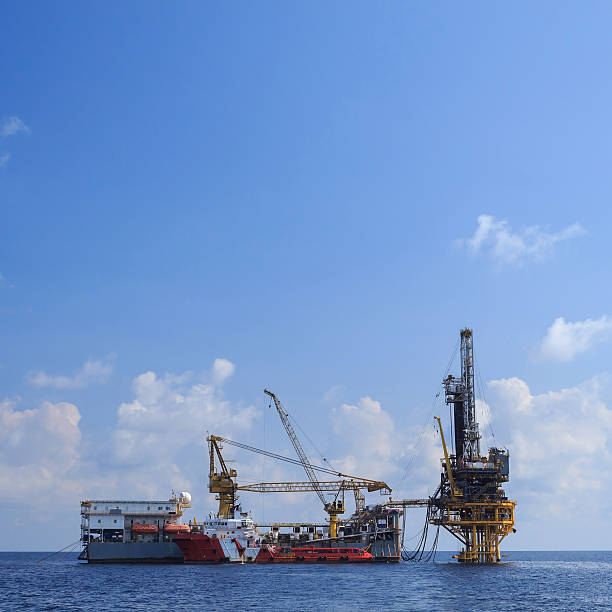 istock Tender Drilling Oil Rig (Barge Oil Rig) 506693123