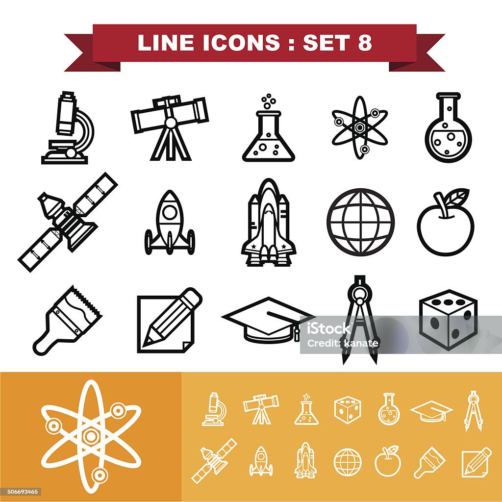 Ligne icônes set 8 - clipart vectoriel de Affaires libre de droits