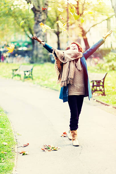 istock Senior woman enjoying Autumn 506693617