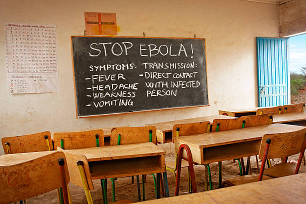 istock Ebola information in African school 506693649