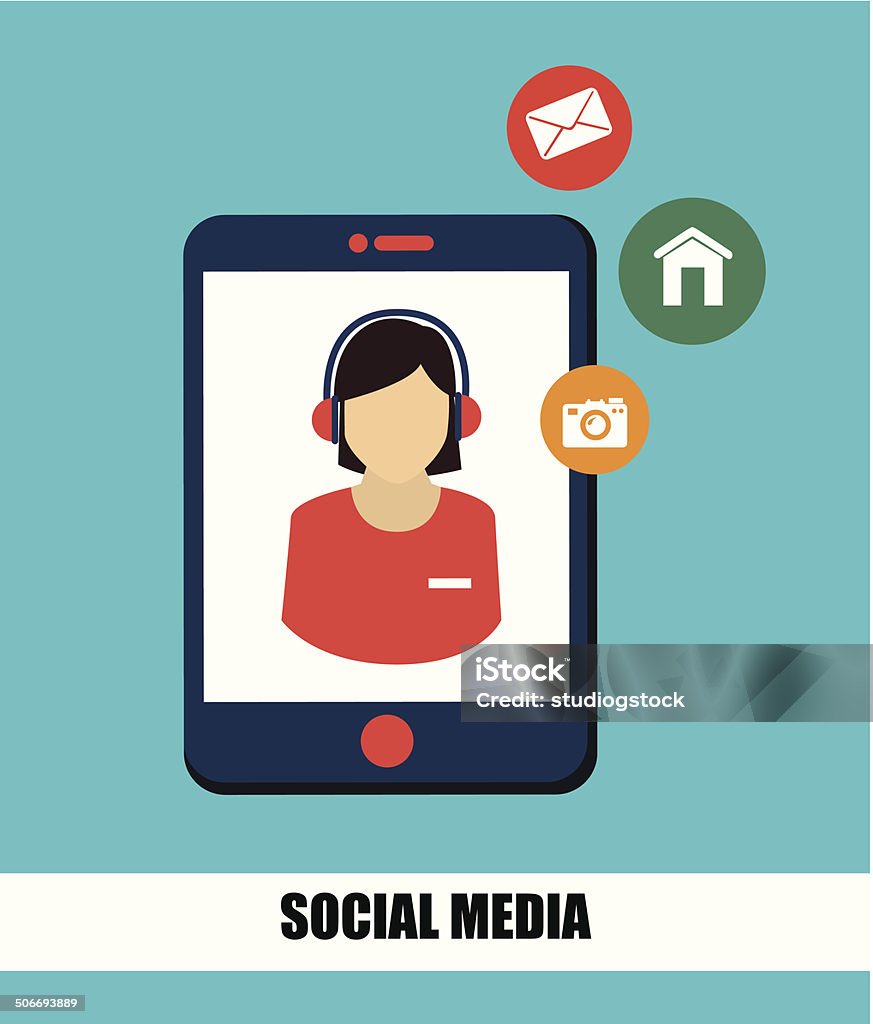 Social media design Social media design over blue background, vector illustration Business stock vector