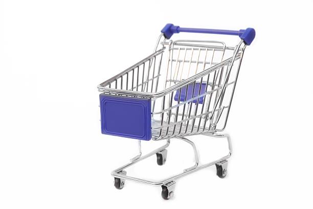 istock Shopping cart, white isolated 506694675