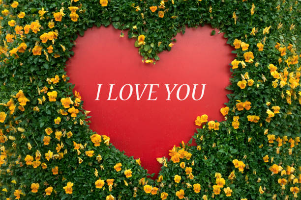 istock I LOVE YOU with Flowers 506700174