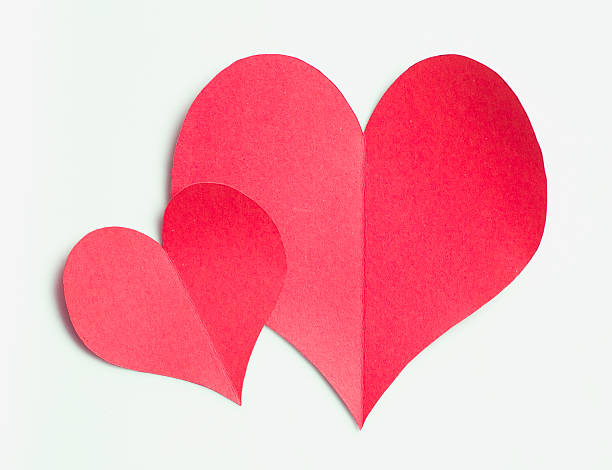 istock Valentines day,Red paper heart on white background 506701116