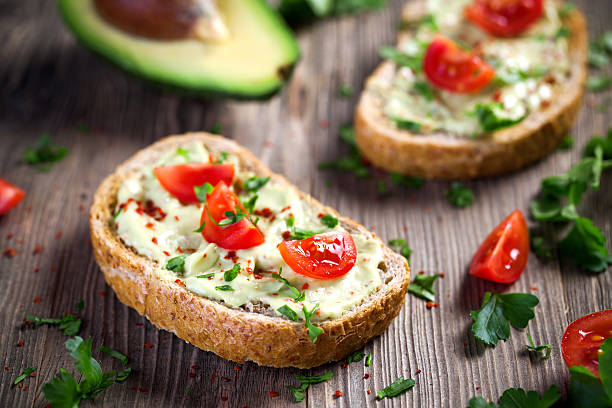 istock Healthy whole grain bread with avocado 506701180
