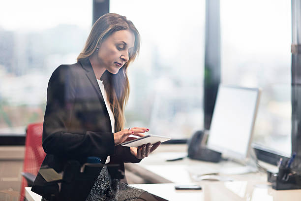 istock Businesswoman working with a digital tablet 506703112