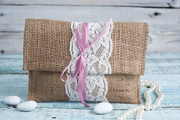 istock Burlap wedding favor 506705570