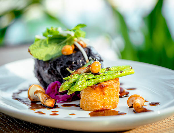 istock Meat with potatoes and asparagus 506710282