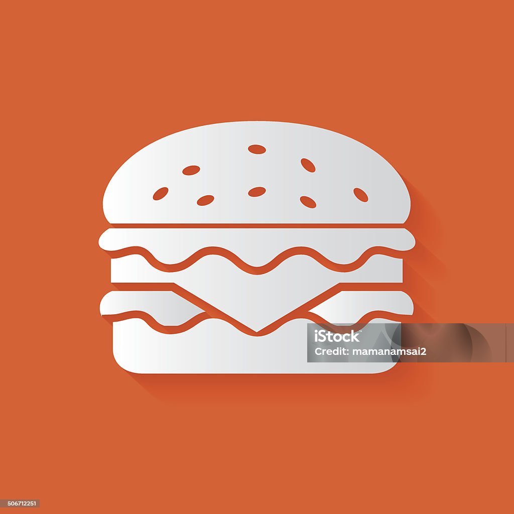 Hamburger vector símbolo, en limpio - arte vectorial de Alimento libre de derechos