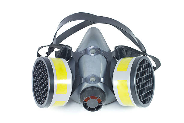 Chemical protective mask Chemical protective mask isolated image gas mask stock pictures, royalty-free photos & images