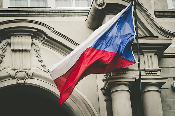 flague checa - czech republic czech flag flag national flag fotografías e imágenes de stock