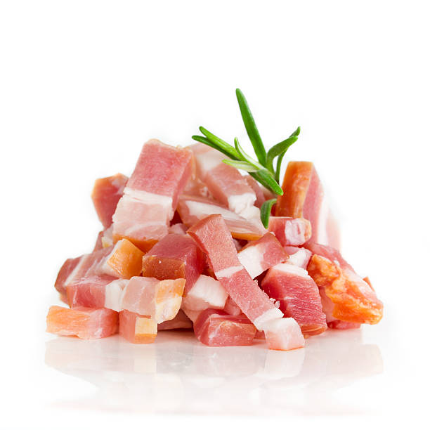 베이컨 - bacon isolated portion pork 뉴스 사진 이미지