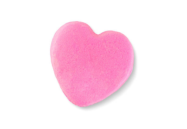 s день святого валентина розовые сердца, изолированные на белом фоне - candy heart стоковые фото и изображения