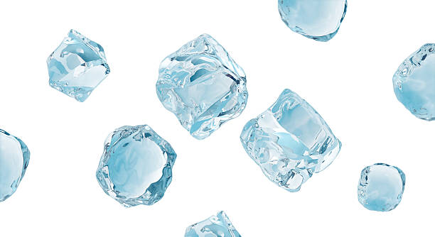istock crystal clear ice cubes set, frozen water elements 506715933