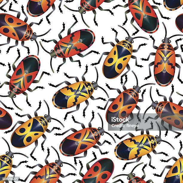 Red Insect Pattern Seamless Pattern Redblack Bugs Stock Illustration - Download Image Now ...
