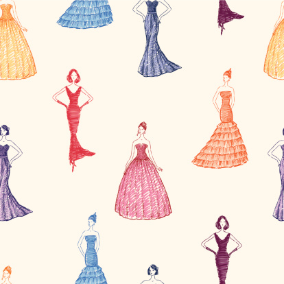 women in the evening dresses