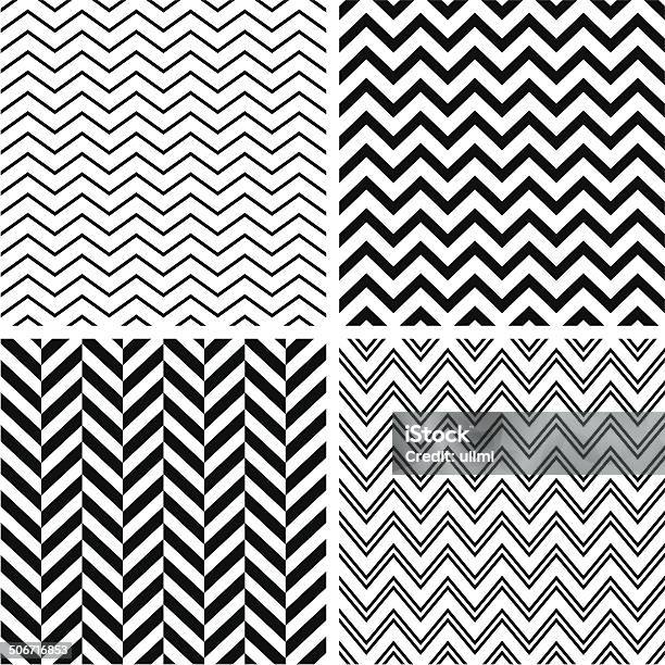 Seamless Pattern Stock Illustration - Download Image Now - Zigzag, Pattern, Chevron Pattern