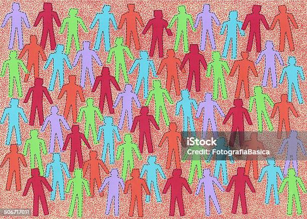 Anonimo Folla Multicolore - Immagini vettoriali stock e altre immagini di Abbondanza - Abbondanza, Accanto, Adulto
